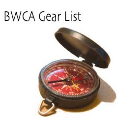 BWCA gear packing list