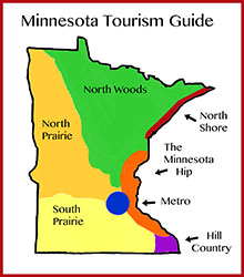 Minnesota tourism map